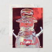 Snowman MerChristmas Feiertagspostkarte (Vorne/Hinten)