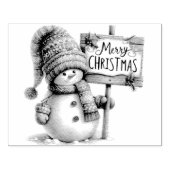 Snowman MerChristmas Gummistempel (Prägung)