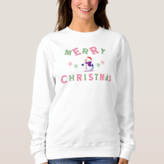Snowman MerChristmas Sweatshirt (Vorderseite)