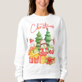 Snowman MerChristmas Sweatshirt