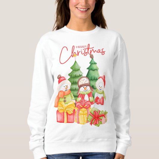 Snowman MerChristmas Sweatshirt (Vorderseite)
