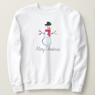 Snowman Merry Bright Weihnachten Niedlicher Winter Sweatshirt
