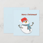 Snowman, Merry Christmas!! Feiertagskarte (Vorne/Hinten)