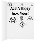 Snowman "MERRY CHRISTMAS" & Happy New Year Card (Innen (Rechts))