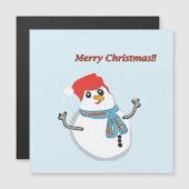 Snowman, Merry Christmas!! Magnetkarte (Vorne/Hinten)