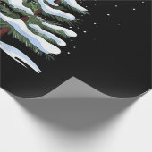 Snowman Merry Christmas Santa Claus Tree Snow Fami Geschenkpapier (Ecke)