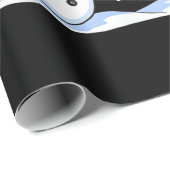 Snowman Merry Christmas Santa Claus Tree Snow Fami Geschenkpapier (Rolleneckpunkt)