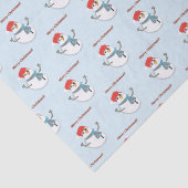 Snowman. Merry Christmas. Seidenpapier (Detail)