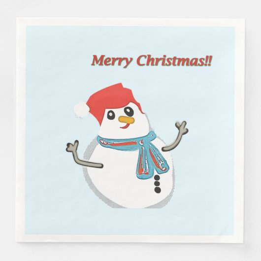Snowman. Merry Christmas. Serviette (Vorderseite)