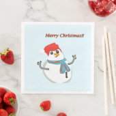 Snowman. Merry Christmas. Serviette (Beispiel)