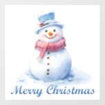 Snowman Merry Christmas Window Cloning<br><div class="desc">Snowman fröhlich Weihnachtsfenster klammern</div>