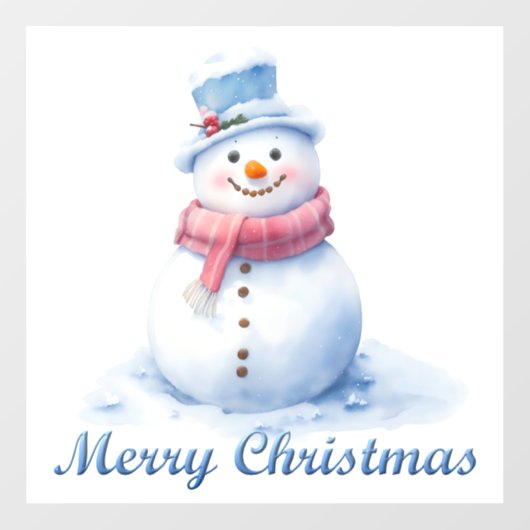 Snowman Merry Christmas Window Cloning Fensteraufkleber (Blatt)