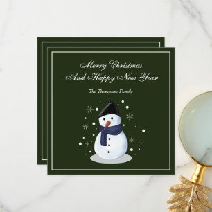 Snowman Merry Christmasse Card Dankeskarte