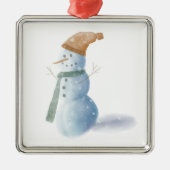 Snowman Metal Gerahmt Ornament (Vorne)