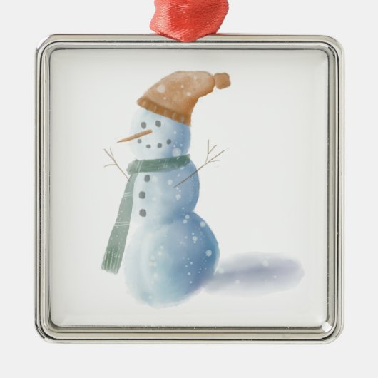 Snowman Metal Gerahmt Ornament Aus Metall (Vorne)