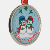 Snowman Metal Ornament Aus Metall (Rechts)
