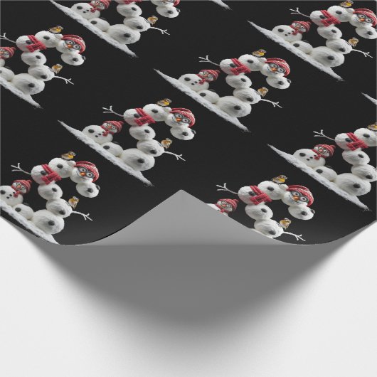 Snowman-Minion in der Form S Geschenkpapier (Ecke)