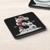 Snowman-Minion in der Form S Getränkeuntersetzer (Linke Seite)