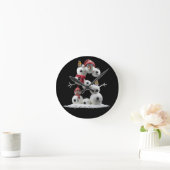 Snowman-Minion in der Form S Runde Wanduhr (Zuhause)