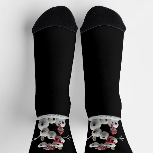 Snowman-Minion in der Form S Socken (Oben)