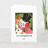 Snowman mit Bird Feiertagskarte (Rückseite)