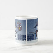 Snowman mit Bird Kaffeetasse (Mittel)