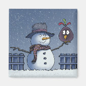 Snowman mit Bird Magnet (Vorne)