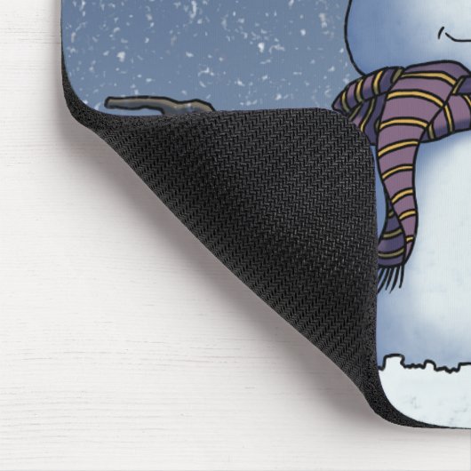 Snowman mit Bird Mousepad (Ecke)