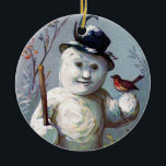 Snowman mit Bird und Top Hat Vintage Ornamente<br><div class="desc">Snowman mit Bird und Top Hat Vintages Ornament - Wenn Sie alles und alles,  was Vintag ist,  ist dies für Sie! Reisen Sie zurück in die Vergangenheit und verlieren Sie sich in der schönen Farbe und Details dieses alten Bildes. Schöne Kunstwerke vor langer Zeit. Viel Spaß!</div>
