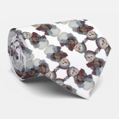 Snowman mit Birdhouse Winter Krawatte (Gerollt)