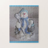Snowman mit Broom Puzzle (Vertikal)