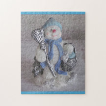 Snowman mit Broom