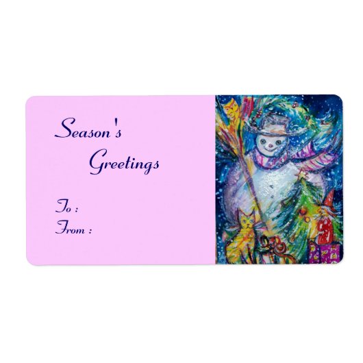 SNOWMAN MIT CHRISTMAS TREE, OWL UND SPIELZEUG (Vorne)