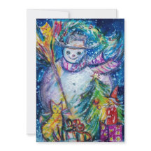 SNOWMAN MIT CHRISTMAS TREE, OWL UND SPIELZEUG