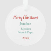 Snowman mit den Kindern des Roten Vogelkriegs Ornament (Rückseite)