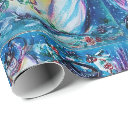 SNOWMAN MIT EIGENEM WINTERURLAUB GREETINING GESCHENKPAPIER (Rolleneckpunkt)