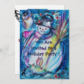 SNOWMAN MIT EIGENER WINTERFERIENPARTEI EINLADUNG (Vorne/Hinten)