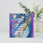 SNOWMAN MIT EIGENTUM , FERIENPARTEI EINLADUNG (Stehend Vorderseite)