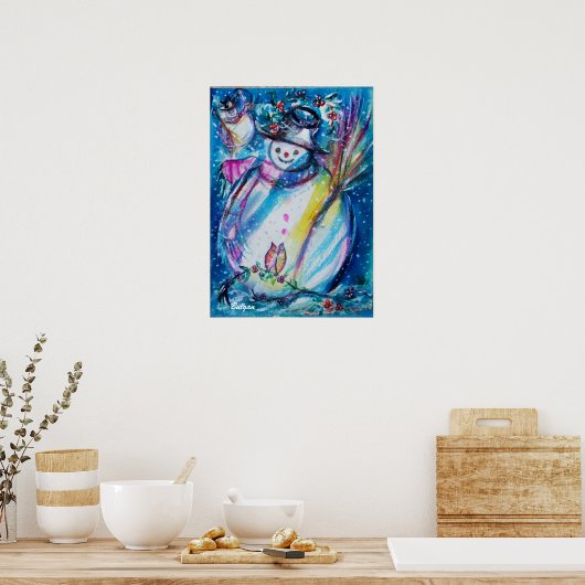 SNOWMAN MIT EIGENTUM POSTER (Küche)