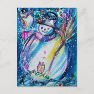 SNOWMAN MIT EIGENTUM POSTKARTE