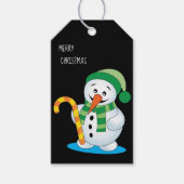 Snowman mit einem Personalisierten Weihnachtsgesch Geschenkanhänger (Vorderseite)