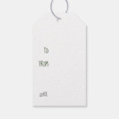 Snowman mit einem Personalisierten Weihnachtsgesch Geschenkanhänger (Rückseite)