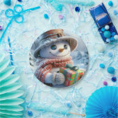 Snowman mit Geschenk, Weihnachten, Autor Natasha U Pappteller (Party)