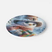 Snowman mit Geschenk, Weihnachten, Autor Natasha U Pappteller (Schrägansicht)