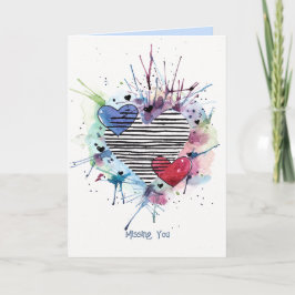 Snowman mit Geschenken in Aquarellkarte Karte