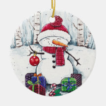 Snowman mit Geschenken in stercolor