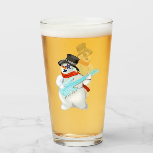 Snowman mit Gitarrenglas Glas (Vorne (Gefüllt))