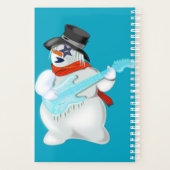 Snowman mit Guitar Funny Planner Personalisiert Planer (Rückseite)