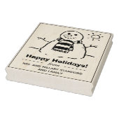 Snowman mit Happy Holidays Message! Briefmarke Gummistempel (Stempel)