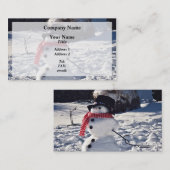 Snowman mit Hut und Scarf Visitenkarte (Vorne/Hinten)